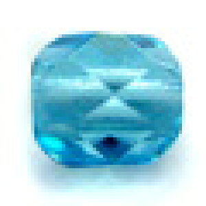 【ファイヤーポリッシュビーズ】6mm アクアマリン