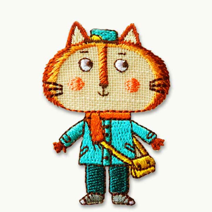 楽天市場 ワッペン Illustration 動物 ねこ猫 アイロン接着okイラストちっくな動物のかわいいワッペン アップリケ ｐ ｓ ｆａｎ R