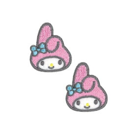 【Sanrio characters】マイメロディ2個付きワッペンシール・アイロン両用タイプ