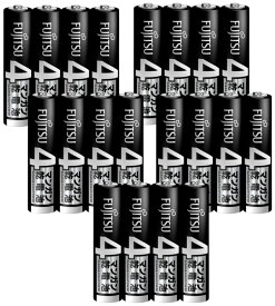 富士通 マンガン乾電池 黒 単4形 4個入(R03U(4S)×5パックセット