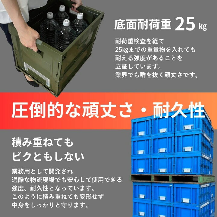 楽天市場】松本産業 折りたたみコンテナ 75L ( フタなし フタ付き フタ 