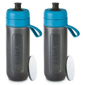 ブリタ 浄水器 水筒 ウォーターボトル 携帯 ボトル型 2本セット 600ml アクティブ ブルー マイクロディスクフィルター