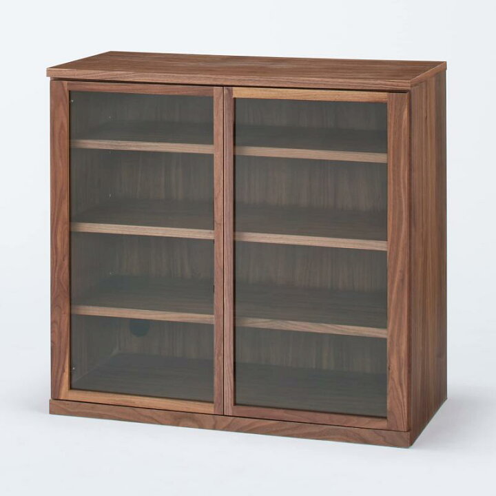 楽天市場】無印良品 木製キャビネット 幅88×奥行44×高さ83cm ガラス扉 