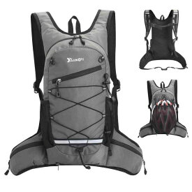 [TRIWONDER] ランニング リュック バッグ 18L ハイドレーション トレラン ザック 登山 自転車 サイクリング マラソン ベスト トレイル 通気 軽量 (グレー (バッグのみ), ワンサイズ)