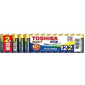 東芝(TOSHIBA) アルカリ乾電池 単3形 14本(12本+2本増量) 1.5V 使用推奨期限10年 液漏れ防止構造 アルカリ1 LR6AN 12MP 2Z