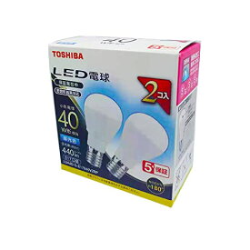 東芝(TOSHIBA) LED電球 40W相当 広配光 昼光色 E17口金 2P 密閉器具対応 LDA4D-G-E17S40V2RP