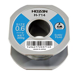 ホーザン(HOZAN) ハンダ スズ60% 鉛40% 重量200g 長さ95m 線径0.6mmΦ H-714