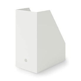 無印良品 ポリプロピレンスタンドファイルボックス ワイド A4用 ホワイトグレー 約幅15 奥行27.6 高さ31.8cm 38907565