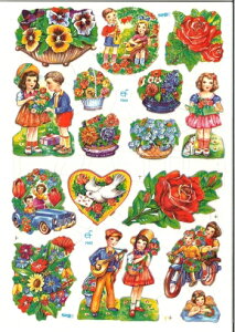 �h�C�c�� �N�����X���A���e�B�[�N�ȉԂ̃o�X�P�b�g �q�� �ԕ���(Blumen 50er Jahre)�f�R�p�[�W�� �R���[�W�� �X�N���b�v�s�N�`���[ �_�C�J�b�g �G���{�X �A���e�B�[�N