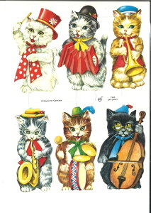 �h�C�c�� �N�����X�����킢���L�̉��y�� �y�큙(glossy pictures - menschliche Katzen 50er J.)�f�R�p�[�W�� �R���[�W�� �X�N���b�v�s�N�`���[ �_�C�J�b�g �G���{�X