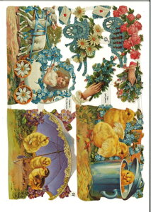 �h�C�c�� �N�����X�����܂��̔n�ԂƂЂ悱 ���� �ԕ� ��(Kinder mit Kken im Wagen)�f�R�p�[�W�� �R���[�W�� �X�N���b�v�s�N�`���[ �_�C�J�b�g �G���{�X �A���e�B�[�N