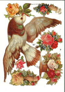 hCc NXo ԕ(groe Taube mit Blumen)fRp[W R[W XNbvsN`[ _CJbg G{X AeB[N