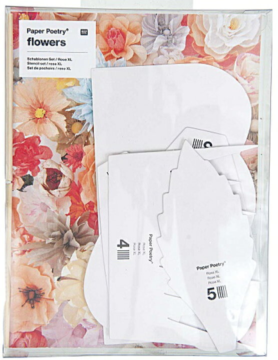 楽天市場 ドイツ製ペーパーフラワー ステンシルキット ローズ Xl 5パーツ Stencil Set Rose Xl 5teilig ビックフラワー 花型 クレープペーパー フォアミラン カラーペーパー ｐｉｐｐｙ ２号店