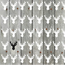 オランダ Ambiente 可愛い ペーパーナプキン デコパージュ　☆クリスマス　トナカイ　鹿　木目　板　☆（One Black Deer）（1枚/バラ売り）