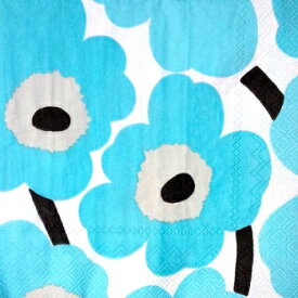 marimekko マリメッコ 可愛い ペーパーナプキン　デコパージュ☆UNIKKO turquoise☆（20枚入り）