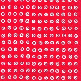 【在庫限り】marimekko マリメッコ 可愛い ペーパーナプキン デコパージュ☆KARAKOLA red☆（1枚/バラ売り）