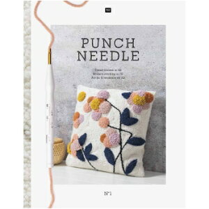 ニードルパンチのデザイン本 BOOK PUNCH NEEDLE No.1(日本語無し・ドイツ語・英語)型紙付き 【メール便OK!】 お洒落なデザインがたくさん フリーステッチングニードル ワンポイント 刺繍 ワッ