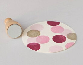 Perlenfischer可愛いコーン型スタンプ（L）☆ドット 丸 19mm（DOT 19MM）☆木製 コーン型 プレゼント クラフト 雑貨 保育園 幼稚園 先生【メール便発送可】