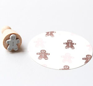 Perlenfischer可愛いコーン型スタンプ(L)☆ジンジャーマン クリスマス(LEBKUCHENMANN)☆木製 コーン型 プレゼント クラフト 雑貨 保育園 幼稚園 先生【メール便発送可】