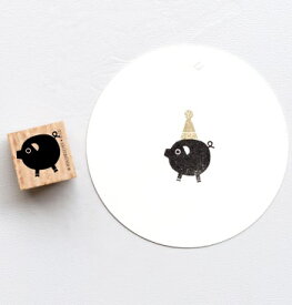 Perlenfischer スタンプ☆ブタ 動物（GLÜCKSSCHWEIN）☆木製 プレゼント クラフト 雑貨 保育園 幼稚園 先生【メール便発送可】