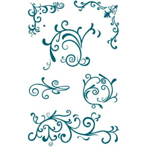 RICO DESIGN VRX^v NAX^v[t`[t2  tiSILICONE STAMPS embellishmentsjy[֔zVR v[g Ntg G 蒠