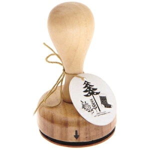 RICO DESIGN 楕円形(オーバル)スタンプ☆ツリーの下のプレゼント(Stamp under the Christmas tree oval)☆木製 プレゼント クラフト 雑貨【宅配便のみ発送可】