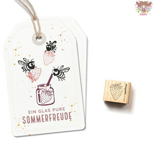 cats on appletrees ミニスタンプ☆イチゴ 白抜き フルーツ(Erdbeere 2 ? Kontur)☆木製 プレゼント クラフト 雑貨 保育園 幼稚園 先生【メール便発送可】
