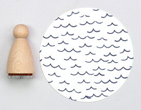 Perlenfischer可愛いコーン型スタンプ（L）☆海 波 パターン 模様 バックグラウンド 鳥MEER）☆木製 コーン型 プレゼント クラフト 雑貨 保育園 幼稚園 先生【メール便発送可】