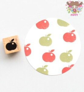 Perlenfischer スタンプ☆apple☆リンゴ りんご アップル 果物木製 プレゼント クラフト 雑貨 保育園 幼稚園 先生【メール便発送可】