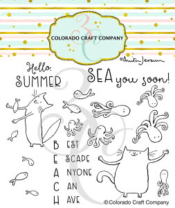 Colorado Craft Company VRX^vAJ850 Anita Jeram~Beach Escape 4 X 4 Clear StampsAj^WF[ NAX^v lR  ^R py[֔z