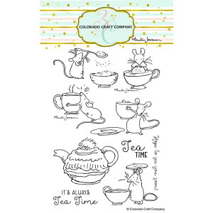 Colorado Craft Company �V���R���X�^���v��AJ434 Anita Jeram~Tea Time Fun���A�j�^�W�F���[�� �N���A�X�^���v �l�Y�~ �e�B�[�J�b�v �|�b�g �p���y���[���֔����z