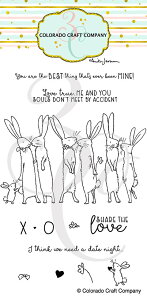 Colorado Craft Company VRX^vAJ944 Anita Jeram~Share the Love Rabbits 4 X 8 Clear StampsAj^WF[ NAX^v ETM eq py[֔z