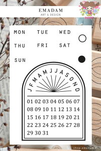 EMADAM NAX^vPerpetual calendar, sunriseJ_[ j t ̏o蒠 L W[i bsO