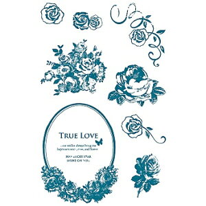 RICO DESIGN VRX^v NAX^v[Y o lOVEiSILICONE STAMPS ROSESjVR v[g Ntg G݁y[֔z