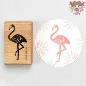 Perlenfischer スタンプ☆フラミンゴ 鳥 南国☆木製 プレゼント クラフト 雑貨 保育園 幼稚園 先生【メール便発送可】