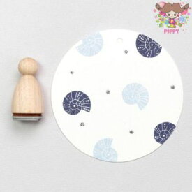 Perlenfischer可愛いコーン型スタンプ（M）☆シェル 貝殻 ドット 夏（MUSCHEL PUNKTE）☆木製 コーン型 プレゼント クラフト 雑貨 保育園 幼稚園 先生【メール便発送可】