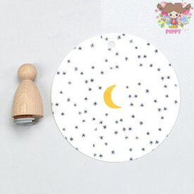 Perlenfischer可愛いコーン型スタンプ（M）☆三日月（MOND）☆木製 コーン型 プレゼント クラフト 雑貨 保育園 幼稚園 先生【メール便発送可】