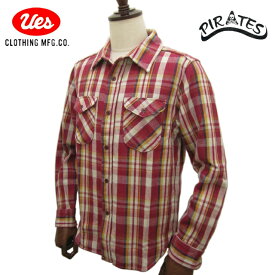 UES ウエス lot 502351 (レッド) オリジナル コットン 先染ヘビーフランネルシャツ