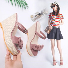 ウェッジソール サンダル 美脚 厚底 ストラップ ベルトサンダル レディース 靴 歩きやすい 通勤用 仕事 おしゃれ 人気 ファッション 無地 疲れない 送料無料