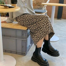 スカート レオパード柄 ロング フレア スカート レディース ウエストファスナー ひざ下丈 スカート ストレッチ Aライン ボトムス ゆったり 可愛い 上品 カジュアル お洒落 体型カバー