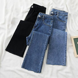 デニムパンツ レディース ロング トレッチデニムパンツ ゆったり 大人カジュアル ジーンズ きれいめ 無地 シンプル おしゃれ ボトムス 人気 スキニーパンツ 着痩せ 脚長 美脚 ブルー