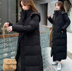 ロング キルティングコート レディース 軽量 中綿コート ポケット付 ジャケット 秋冬 厚手 フード付き アウターカジュアル ゆったり おしゃれ 防寒 暖かい 体型カバー 着痩せ 大きいサイズ 通勤 通学 きれいめ