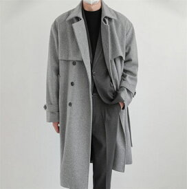 ビジネス チェスターコート メンズ ロングコート ダブル アウター 服 カジュアル おしゃれ 通勤 紳士服 暖かい 厚手 秋冬 ジャケット スリム ストレッチ オフィス 細身 二次会