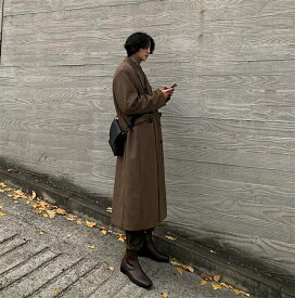 ビジネス チェスターコート メンズ ロングコート ダブル アウター 服 カジュアル おしゃれ 通勤 紳士服 暖かい 厚手 秋冬 ジャケット スリム ストレッチ オフィス 細身 二次会