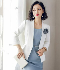 フォーマル スーツ レディース ワンピース スーツ セレモニー スーツ OL コート セットアップ オフィス 入学式 卒業式 ノーカラー ジャケットドレス スーツ 2点セット おしゃれ 通勤 入園式 結婚式 発表会