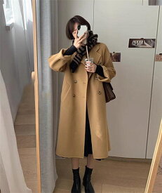 チェスターコート レディース チェック柄 ロング アウター 秋冬 長袖 ジャケット ゆったりトレンチコート 上品 オフィス 通勤 カジュアル おしゃれ きれいめ 無地 暖かい 大人気 シンプル 体型カバー