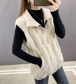 ファー ベスト レディース フェイクファーベスト ふわふわ ノースリーブ アウター 体型カバー ジャケット 無地 おしゃれ トップス ゆったり 大人気 シンプル カジュアル 冬服 防寒 暖かい 送料無料 きれいめ