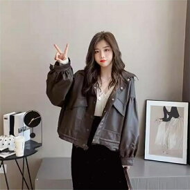 ライダース ジャケット レディース 秋冬アウター 革ジャン コート PU レザー ブルゾン ジャケット 大人 秋服 合皮 フェイク スエード 大人気 ゆったり おしゃれ 大人 カジュアル 体型カバー 20代/30代/40代