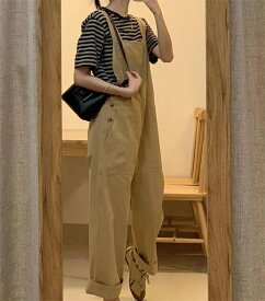 サロペット パンツ オーバーオール ボトムス レディース オールインワン ワイド サロペット ストレッチ ゆったり 体型カバー 可愛い 綺麗め カジュアル 夏新作 大人可愛い オシャレ送料無料！