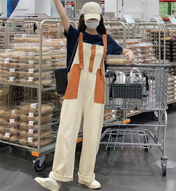 サロペット パンツ オーバーオール ボトムス レディース オールインワン ワイド サロペット ストレッチ ゆったり 体型カバー 可愛い 綺麗め カジュアル 夏新作 大人可愛い オシャレ送料無料！